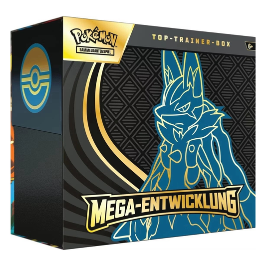 Mega Entwicklung – Top Trainer Box Mega Lucario (Deutsch) | Neu & OVP
