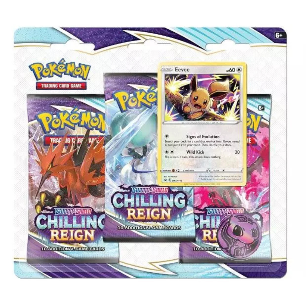 Sword & Shield Chilling Reign Evee 3-Pack Blister (Englisch) | Neu & OVP
