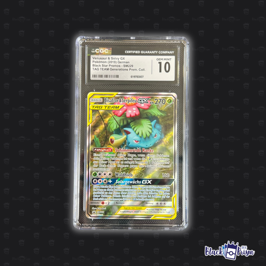 Bisaflor & Serpifeu GX #SM229 CGC 10 Deutsch (Black Star Promos - SM229)