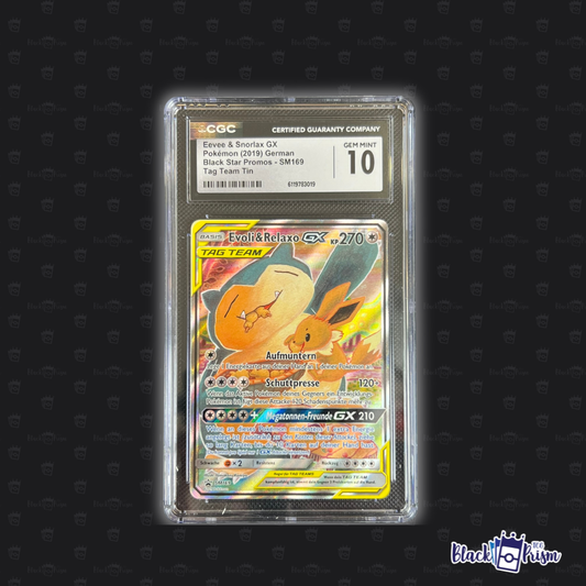 Evoli & Relaxo GX #SM169 CGC 10 Deutsch (Black Star Promos)
