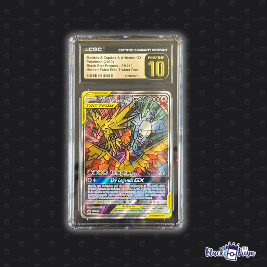 Moltres & Zapdos & Articuno GX #SM210 CGC PRISTINE 10 English (Black Star Promo - SM210)