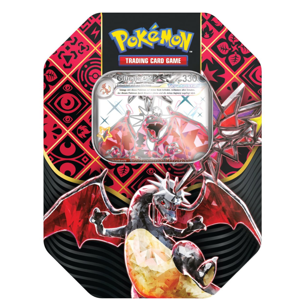 Paldeas Schicksale Terakristall Glurak-ex Tin-Box (Deutsch) | Neu & OVP