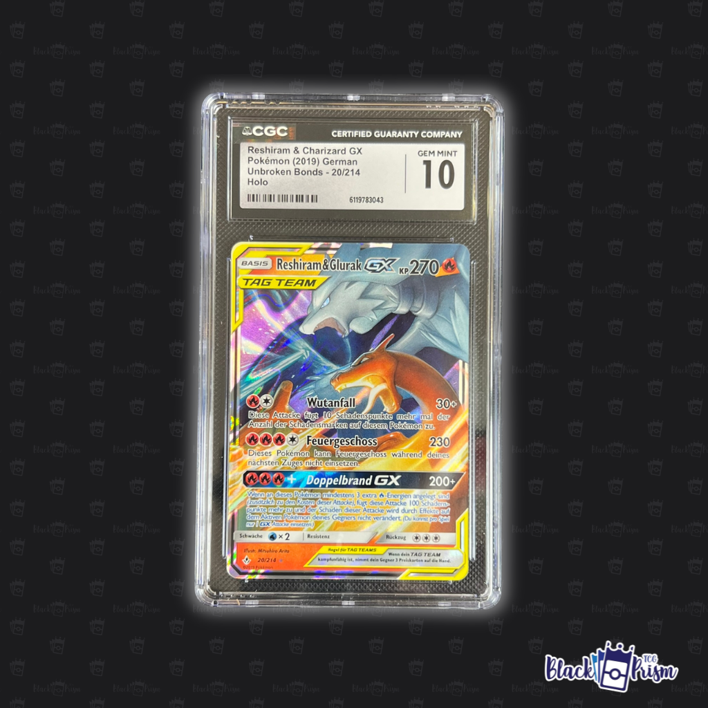 Reshiram & Glurak GX #20 CGC 10 Deutsch (Kräfte im Einklang Tag Team)