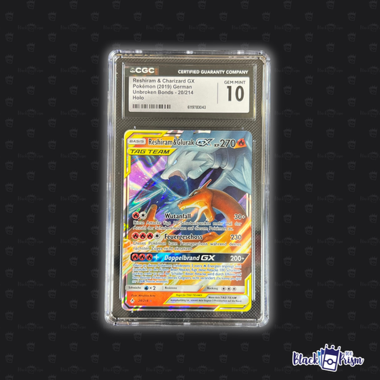 Reshiram & Glurak GX #20 CGC 10 Deutsch (Kräfte im Einklang Tag Team)