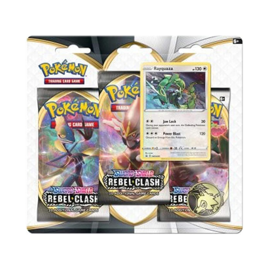 Schwert & Schild – Clash der Rebellen Rayquaza 3-Pack Blister (Deutsch) | Neu & OVP